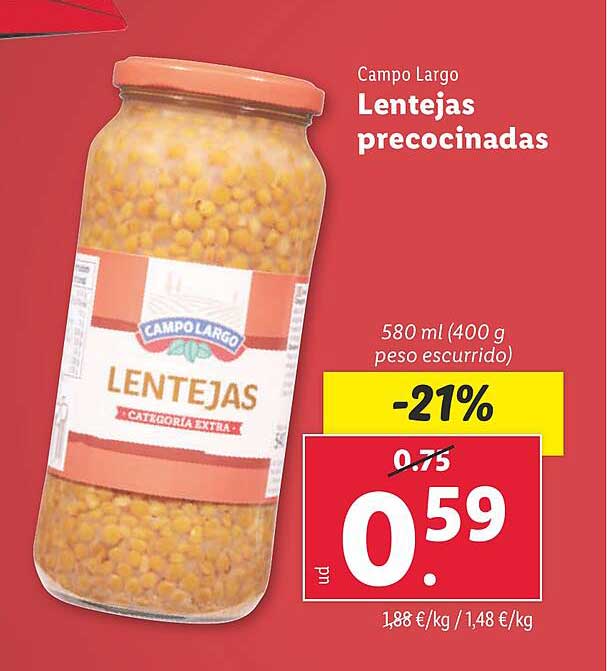 Lentejas precocinadas