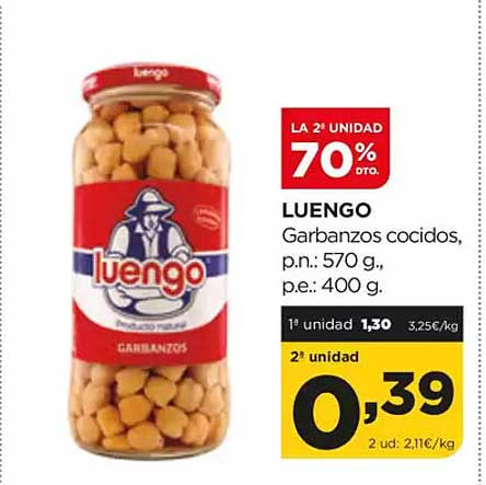 LUENGO Garbanzos cocidos