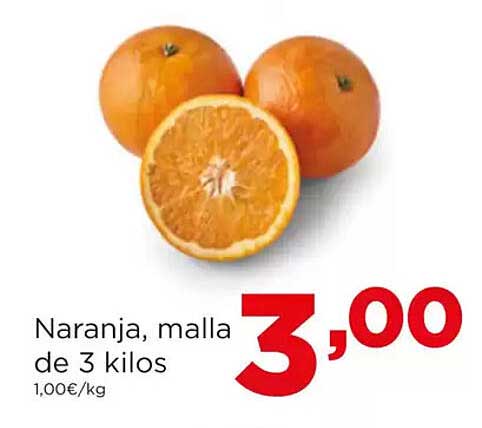 Naranja, malla de 3 kilos