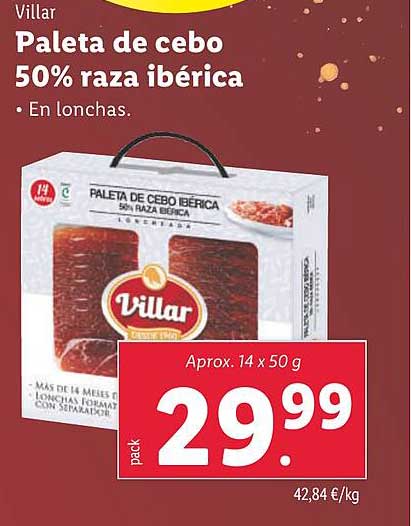 Paleta de cebo 50% raza ibérica