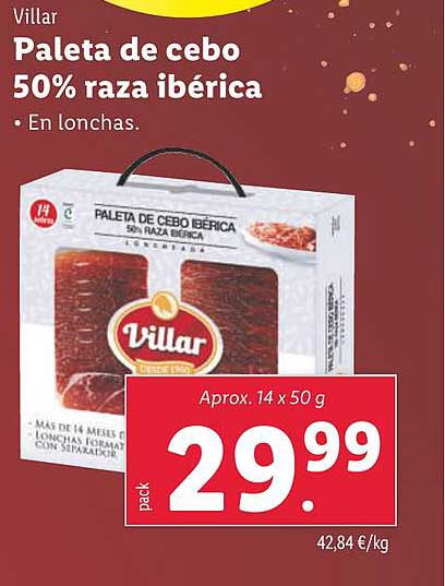 Paleta de cebo 50% raza ibérica