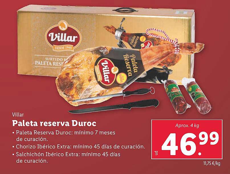 Paleta reserva Duroc