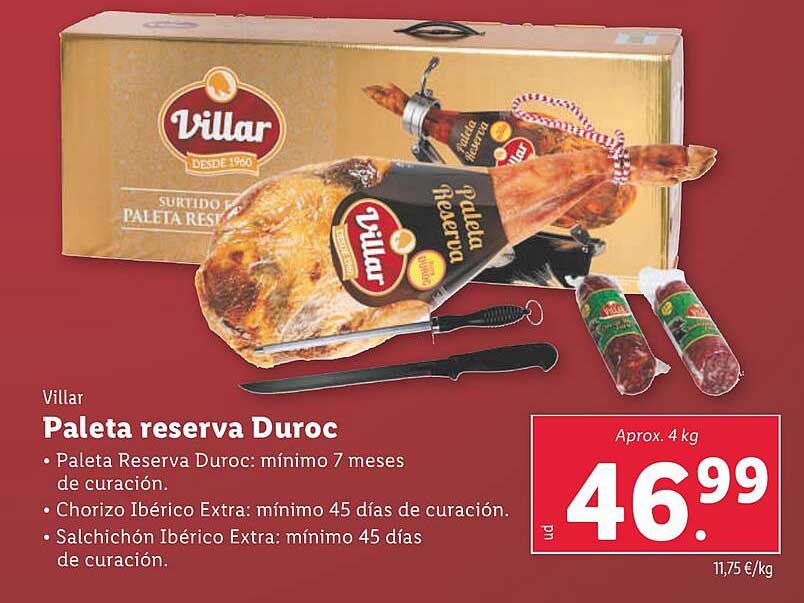 Paleta reserva Duroc