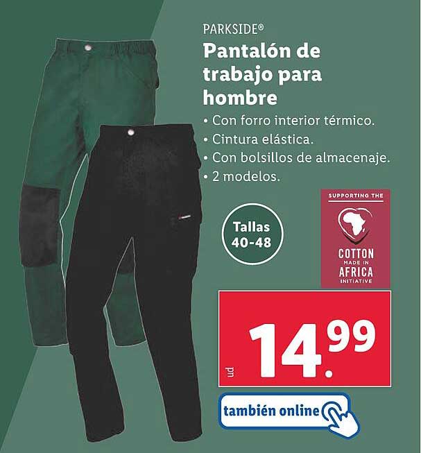 Pantalón de trabajo para hombre