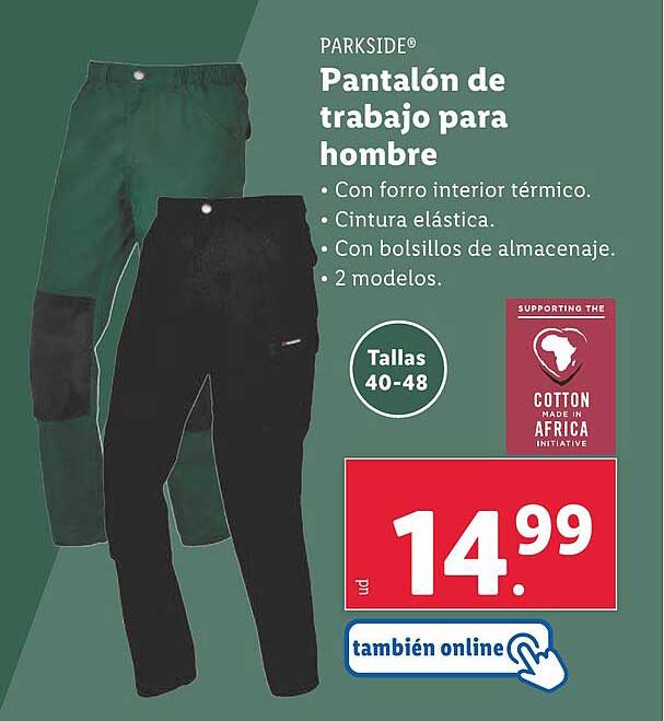 Pantalón de trabajo para hombre