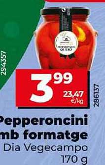 Pepperoncini amb formatge Dia Vegecampo