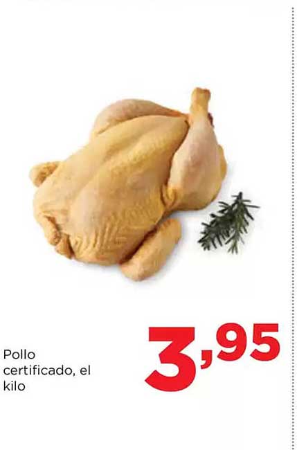 Pollo certificado, el kilo