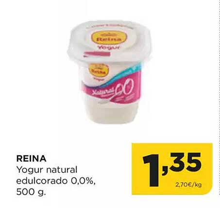 REINA  
Yogur natural edulcorado 0,0%