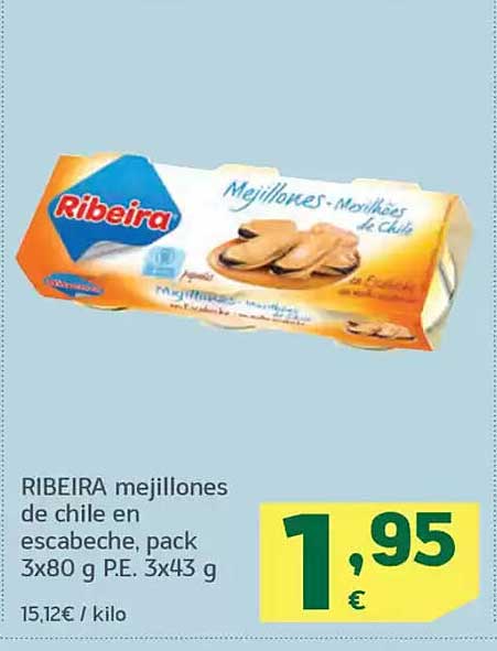 RIBEIRA mejillones de chile en escabeche, pack