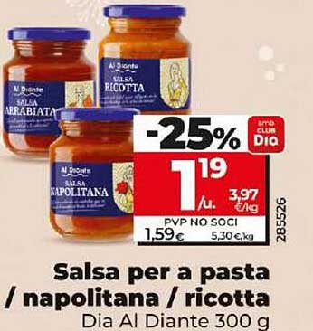 Salsa per a pasta / napolitana / ricotta