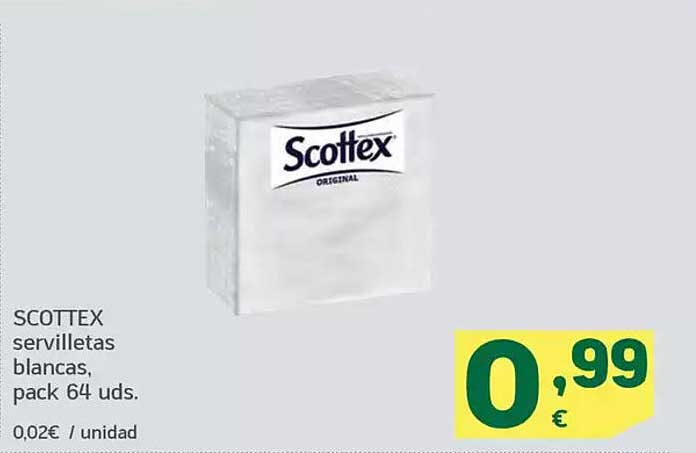 SCOTTEX servilletas blancas, pack 64 uds.