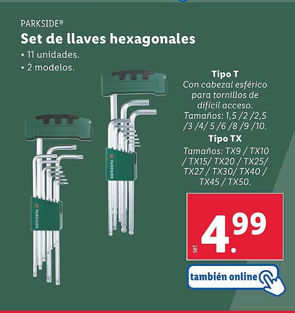 Set de llaves hexagonales