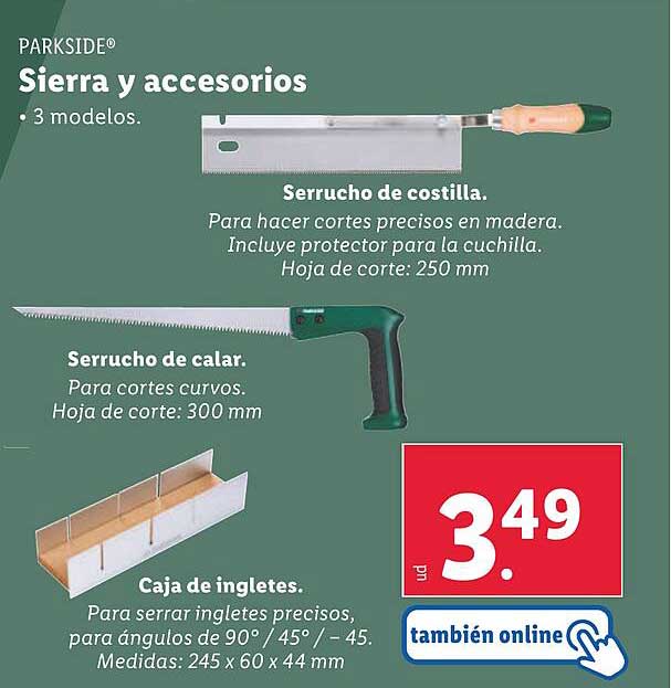 Sierra y accesorios