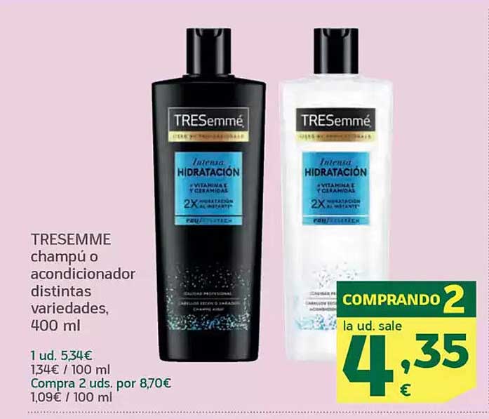 TRESEMME champú o acondicionador distintas variedades, 400 ml