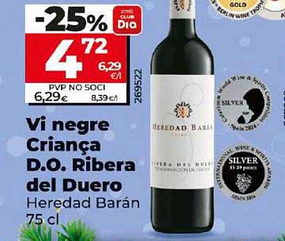 Vi negre Criança D.O. Ribera del Duero Heredad Barán