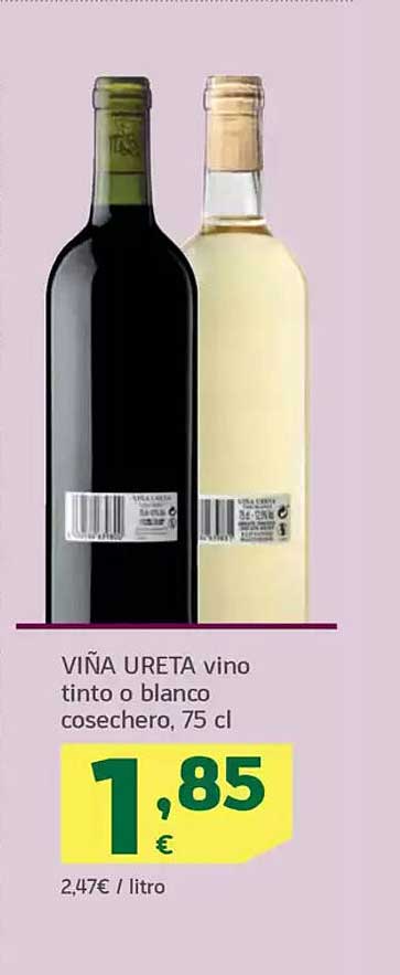 VIÑA URETA vino tinto o blanco cosechero