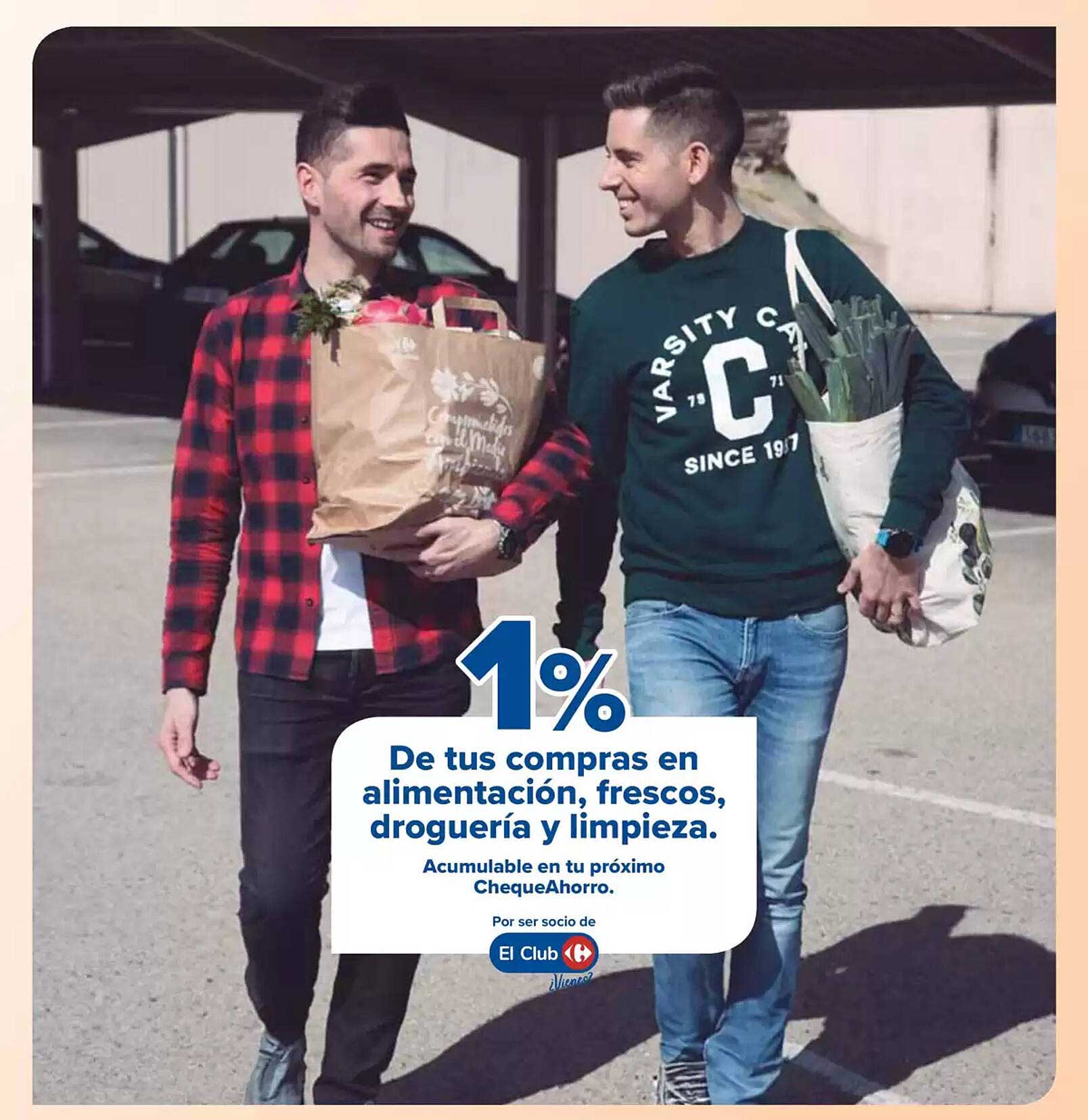 1% De tus compras en alimentación, frescos, droguería y limpieza.