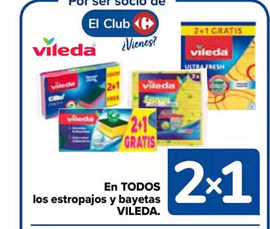 2×1 En TODOS los estropajos y bayetas VILEDA.