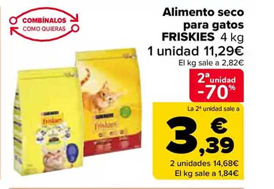 Alimento seco para gatos FRISKIES 4 kg