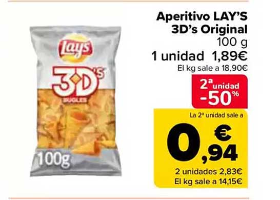 Aperitivo LAY’S 3D’s Original