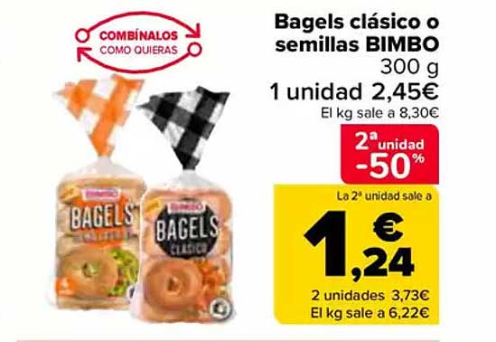 Bagels clásico o semillas BIMBO