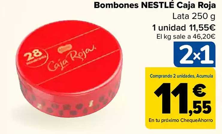 Bombones NESTLÉ Caja Roja