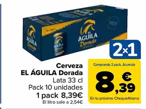 Cerveza EL ÁGUILA Dorada