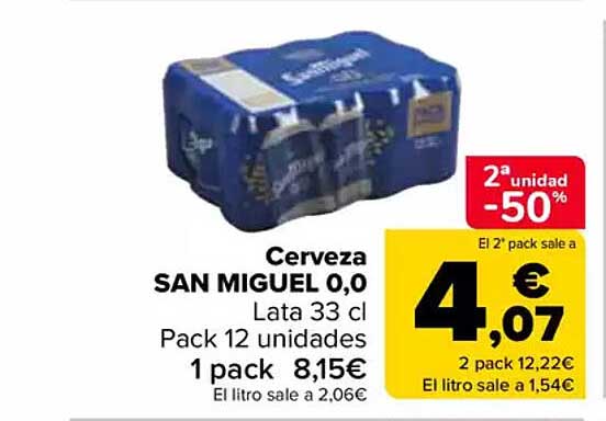 Cerveza SAN MIGUEL 0,0