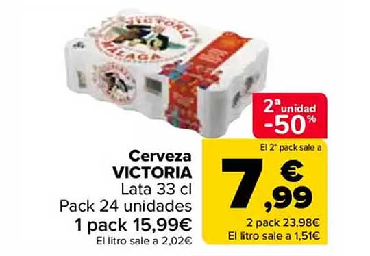 Cerveza VICTORIA Lata 33 cl Pack 24 unidades