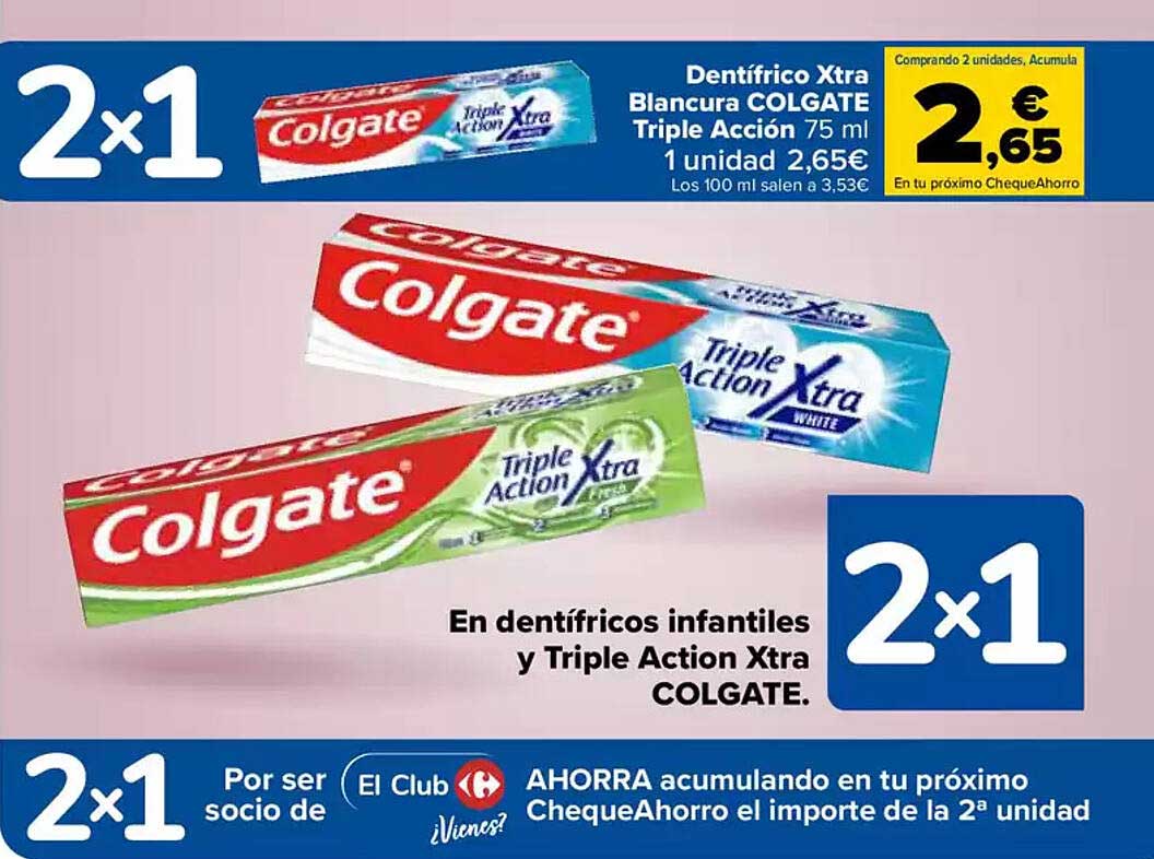 Dentífrico Xtra Blancura COLGATE Triple Acción