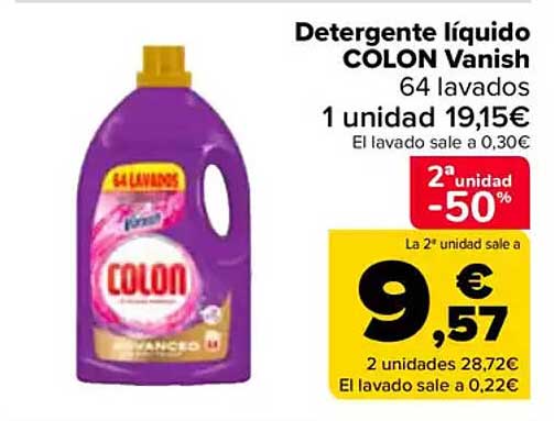 Detergente líquido COLON Vanish