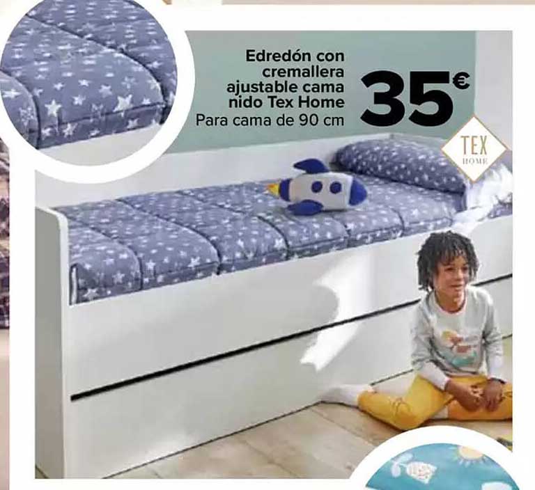 Edredón con cremallera ajustable cama nido Tex Home