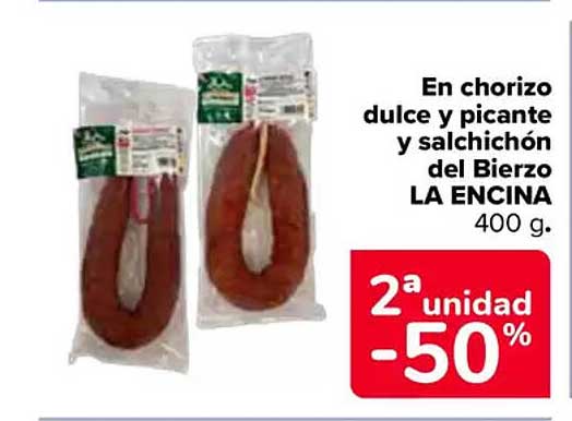 En chorizo dulce y picante y salchichón del Bierzo LA ENCINA