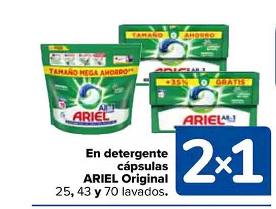 En detergente cápsulas ARIEL Original