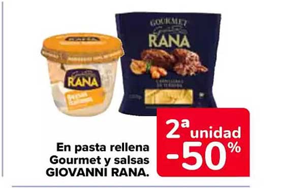 En pasta rellena Gourmet y salsas GIOVANNI RANA.