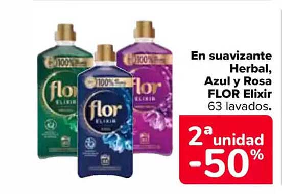 En suavizante Herbal, Azul y Rosa FLOR Elixir