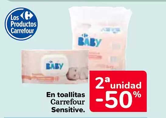 En toallitas Carrefour Sensitive.