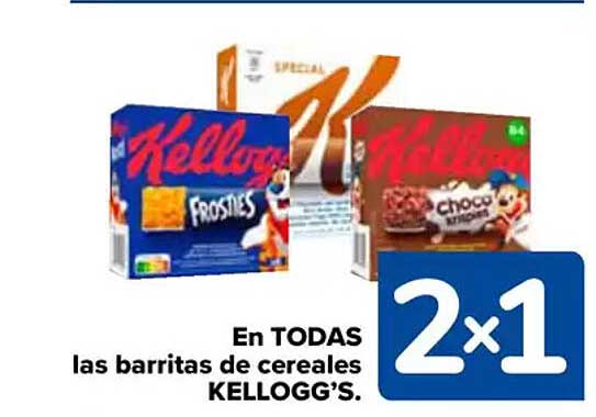 En TODAS las barritas de cereales KELLOGG’S.