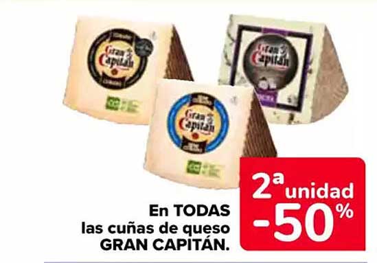 En TODAS las cuñas de queso GRAN CAPITÁN.