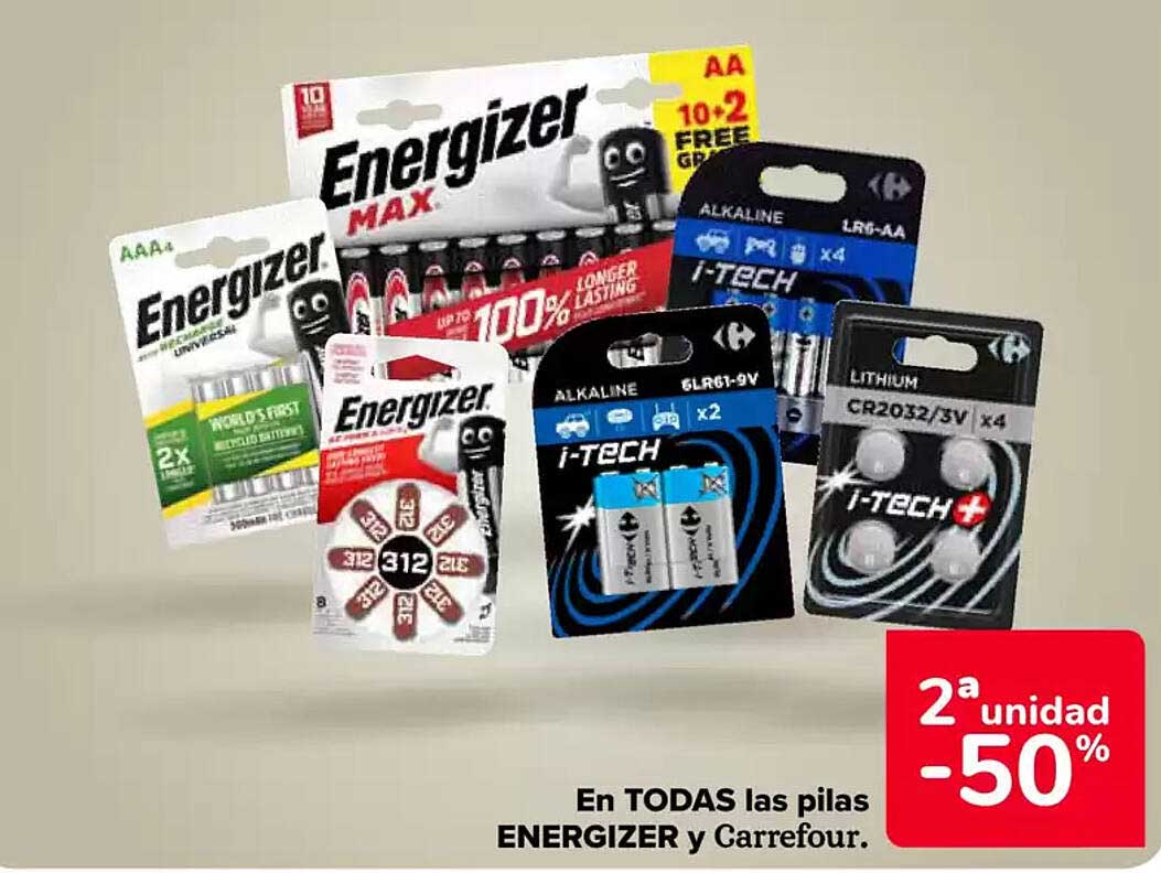 En TODAS las pilas ENERGIZER y Carrefour.