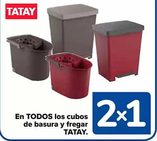 En TODOS los cubos de basura y fregar TATAY.