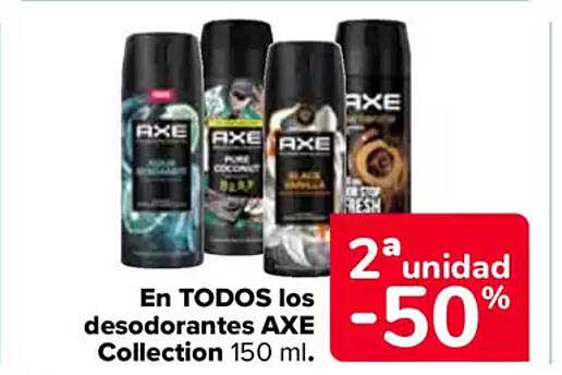 En TODOS los desodorantes AXE Collection