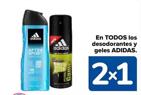 En TODOS los desodorantes y geles ADIDAS.