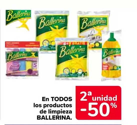 En TODOS los productos de limpieza BALLERINA.