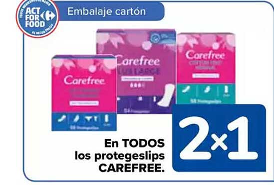 En TODOS los protegeslips CAREFREE.