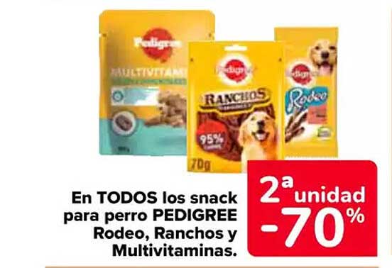 En TODOS los snack para perro PEDIGREE Rodeo, Ranchos y Multivitaminas.