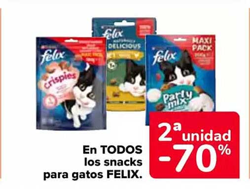 En TODOS los snacks para gatos FELIX.