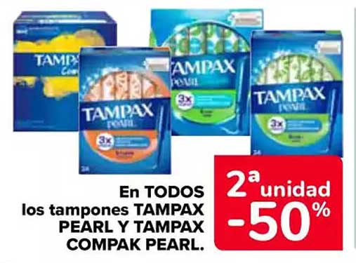 En TODOS los tampones TAMPAX PEARL Y TAMPAX COMPAK PEARL.