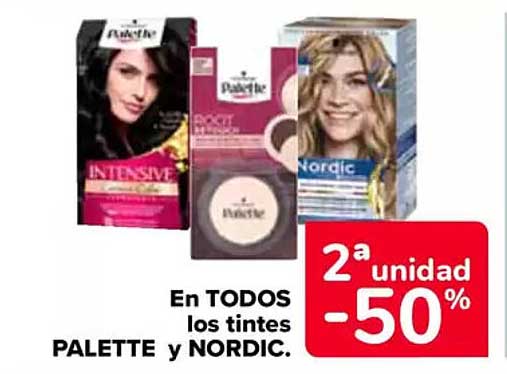 En TODOS los tintes PALETTE y NORDIC.