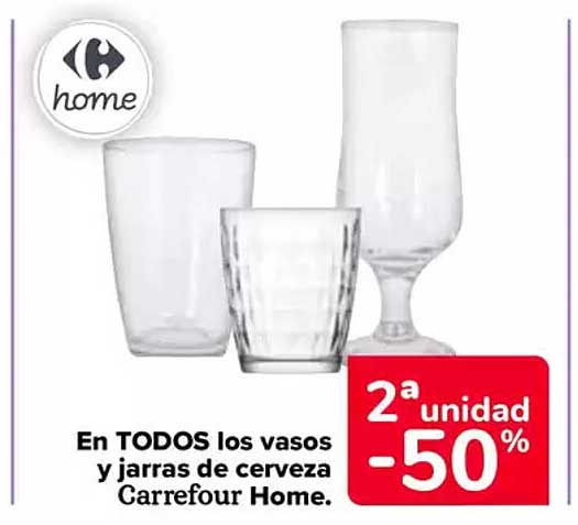 En TODOS los vasos y jarras de cerveza Carrefour Home.